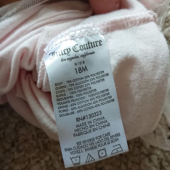 Juicy Couture light pink Little Girl's Logo Dress size 18M - Picture 5 of 10